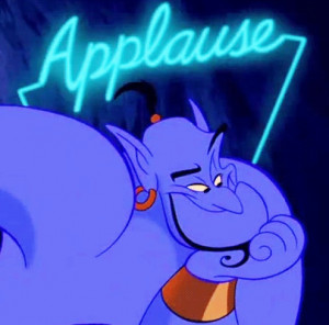 Robin Williams as the Genie in Aladdin. I think this was the first ...