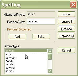 ignore all spelling errors in word 2016