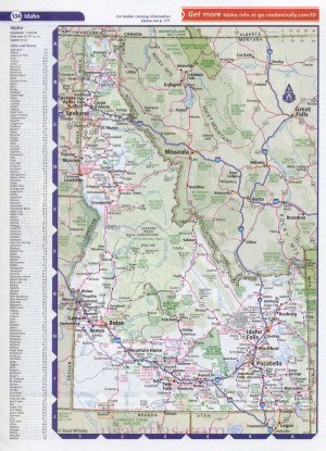 Detailed Idaho Road Map