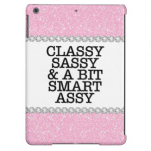 Pale Pink Glitter Classy Sassy Quote iPad Air Case iPad Air Case