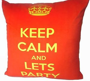 ... Vintage-keep-calm-lets-party-crown-funny-quotes-words-cushion-cover-18