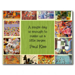 Paul Klee Art Collage with Quotation Postcard