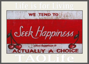 ... seek happiness, when happiness is actually a choice. #quote #taolife