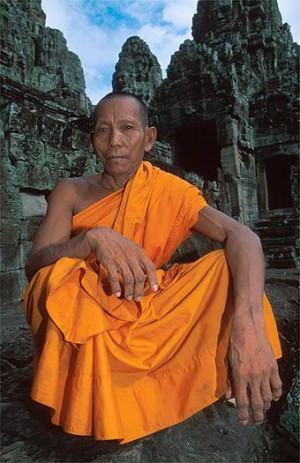 This is a typical Buddhist monk