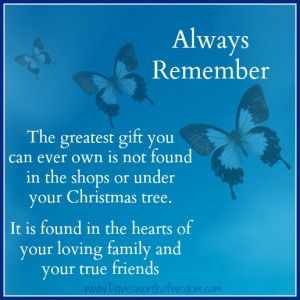 Always remember, the greatest gift we can ever own