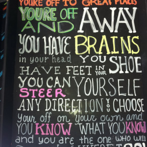 Graduation Party - Oh the Places you'll go quote!