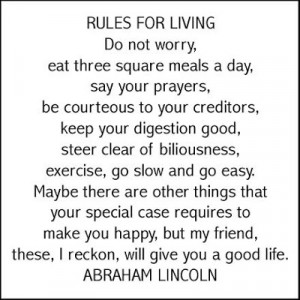 Abraham Lincoln | Rules for Living . . .