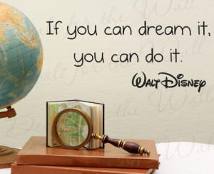 ... Wall Sticker Decal Art Decor Inspirational Walt Disney Quote Wish I09