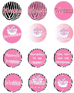 FREE: ZEBRA PRINCESS SAYINGS BOTTLE CAP DIGITAL IMAGE