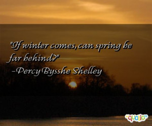 if winter comes can spring be far behind percy bysshe shelley