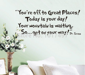 ... dr seuss wall decor , dr seuss wall decal quote free shipping m2044