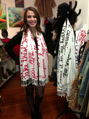 Scarves with quotes!
