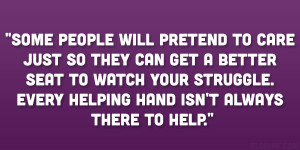 Some people will pretend to care just so they can get a better seat to ...