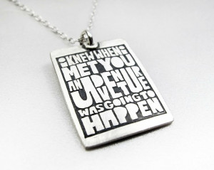 Quote necklace - best friend - love - friendship jewelry - silver ...