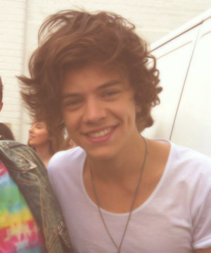 Harry Styles One Direction bby hsedit his hair tho