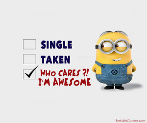 am awesome cute minion quote picture facebook home minions quotes ...