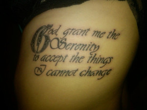 great tattoo quote tolerance and acceptance of things not within your ...