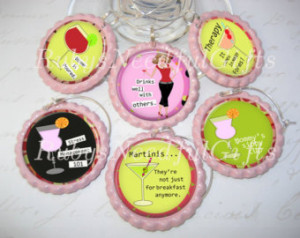 ... Funny Alcohol Sayings 2, Best friends gift,wineglass charms,Hostess