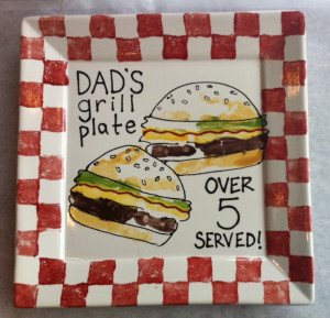 pottery painting ideas father’s day | FathersDayGrill Plate – All ...