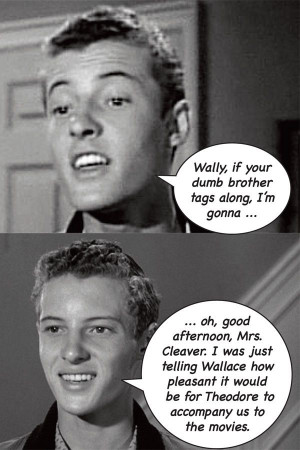 Eddie Haskell, the ultimate two-faced teenager from 