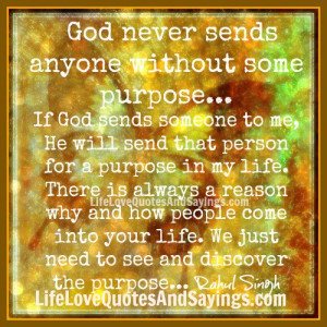 If God sends someone to me..
