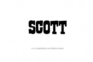Scott Name Tattoo Designs