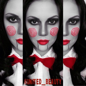 Saw face paint. Halloween! Scary Women Halloween Costume, Creative ...