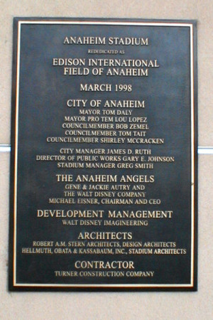 Dedication Plaques - Volume 2 - Angel Stadium