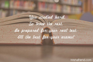 Good Luck For Exams