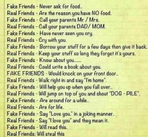 Fake Friends vs. Real Friends