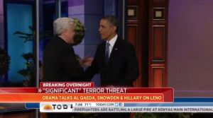 Karl did play a clip of Obama talking about having lunch with Hillary ...