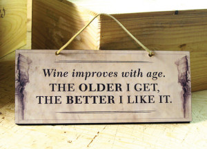 Decorative Wall Sign with Funny Wine Saying in Beige and Brown. Wine ...