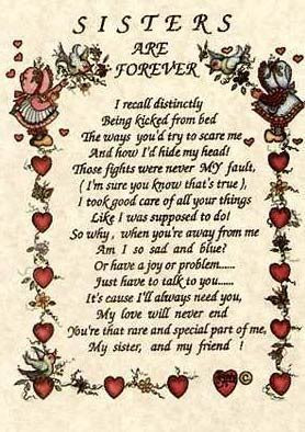 Sisters Are Forever Print C10321779 Sister Quotes And Poems