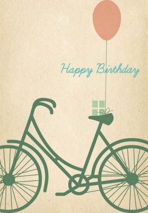 Free Printable Birthday Bicycle Greeting Card
