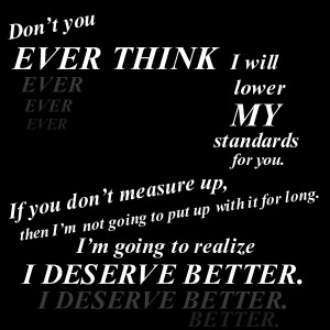 standards. gotta step it up