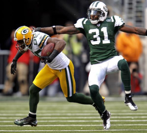 ... Antonio Cromartie for a completed pass Sunday in New Jersey