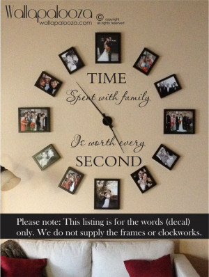 ... wall decal - family wall decal - family decal - Time wall decal