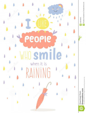 Greeting card with cute and funny vector illustration. Inspirational ...