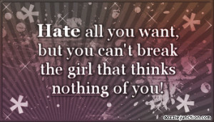 Hate All You Want Quote Banner image