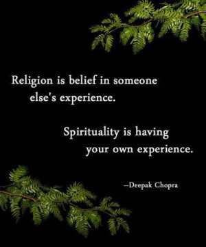 The difference between Spirituality and Religion