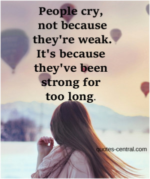 ... they weak. Its because they have been strong for too long. unknown