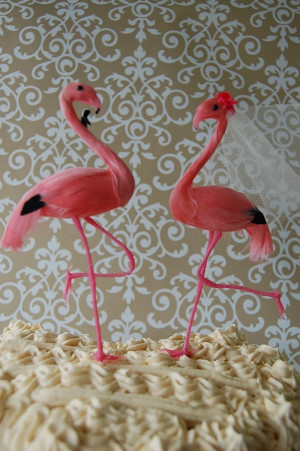 Pin Pink Flamingo Wedding Cake Christmas And Fabric On Pinterest