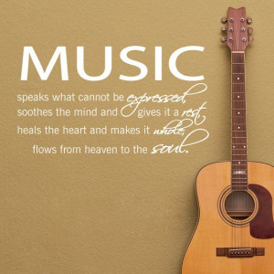 Music Wall Decal Quote Decor Art Vinyl Decals by HappyWallz, $34.99