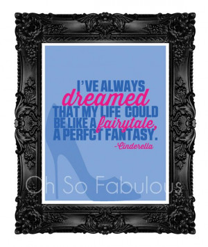 Fairytale // Cinderella Quote // Disney Printable Artwork- Instant ...