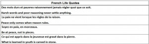 French Life Quotes Tattoos