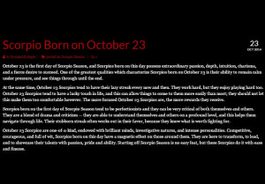 personality traits of scorpios born on october 23