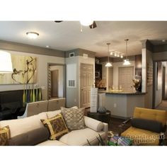 Apartment life-model home decor. Great color scheme balance. Love the ...
