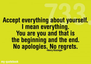 no apologies no regrets
