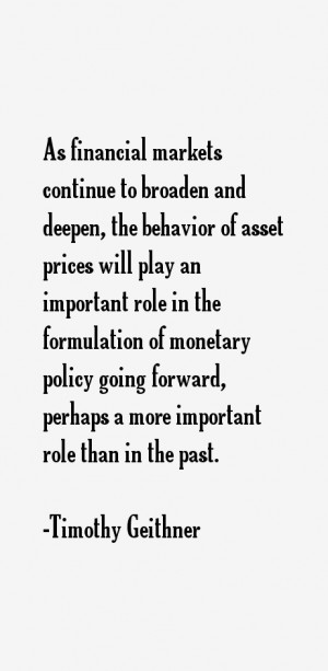 As financial markets continue to broaden and deepen, the behavior of ...
