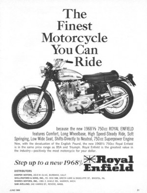 Classic Royal Enfield Motorcycle Advertisements